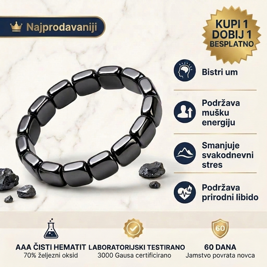 HARMIA® – Magnetska Hematitna Narukvica