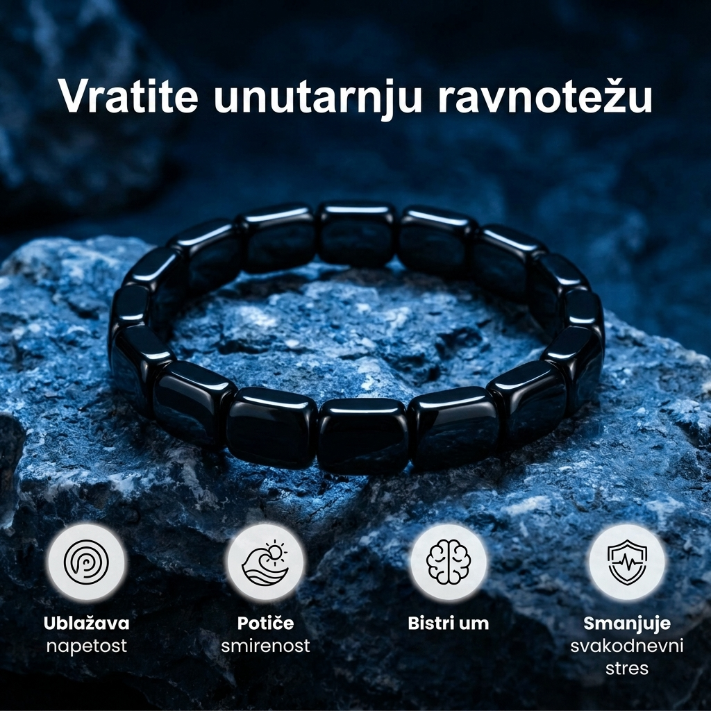 HARMIA® – Magnetska Hematitna Narukvica
